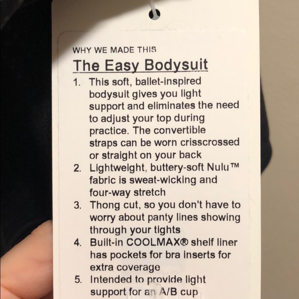 💕ONE Left Lululemon Everyday BalletThong Bodysuit - Picture 5 of 7